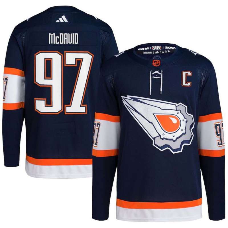Connor McDavid #97 - 2022-23 Edmonton Oilers Game-Worn Reverse Retro Set #3 Jersey (Worn 2 Games) - NHL Auctions