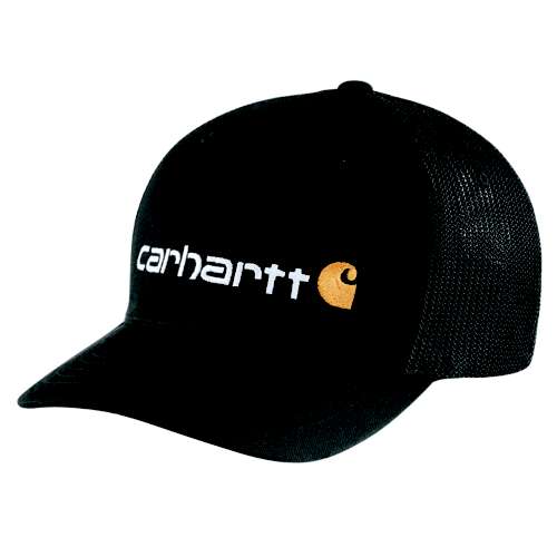 Men\'s Carhartt Rugged Flex Twill Mesh Back Logo Graphic Flexfit Hat