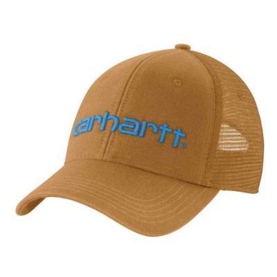 Carhartt Men's Canvas Mesh-Back Logo Graphic Cap - Brown