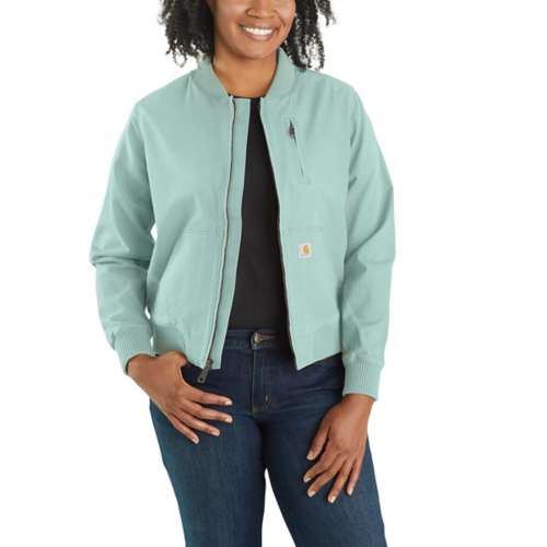 Carhartt Women's Crawford Bomber Jacket, Small, Blue Surf