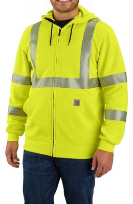 Men's Carhartt High Visibility Force Loose Fit Midweight Full Zip Hoodie