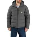 Men's Carhartt Rain Defender Loose Fit Midweight Insulated Hooded Mid Down Puffer logo