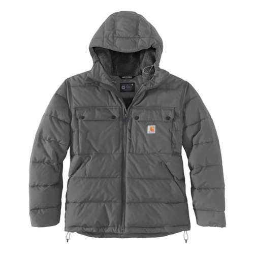 Men's Carhartt Rain Defender Loose Fit Midweight Insulated Hooded Mid Down Puffer logo