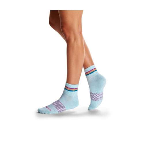 Women's Bombas Heather Crochet Quarter Socks
