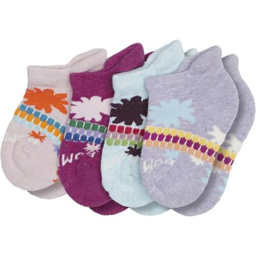 Toddler Bombas Floral 4 Pack Ankle Socks