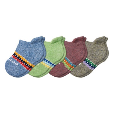 Toddler Bombas Floral Stripe 4 Pack Ankle Socks