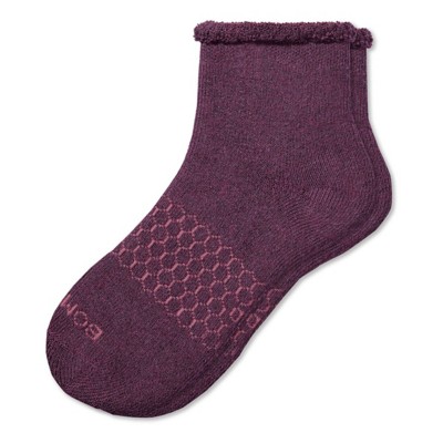 Women's Bombas Heather Merino Roll Top House Quarter Socks