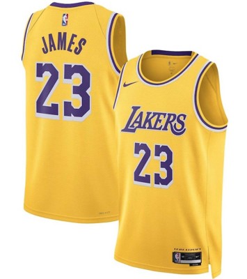 Nike Los Angeles Lakers LeBron James #23 Swingman Jersey
