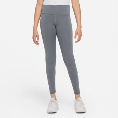 Girls' anthracite nike Dri-FIT One Solid Leggings