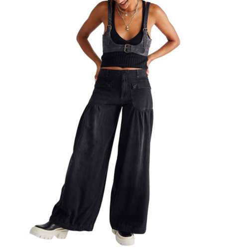 Mrat Full Length Pants Women's Elegant Pants Ladies Loose Usual Overalls  Pocket Drawstring Leggings Female Pants For Work Business Casual 