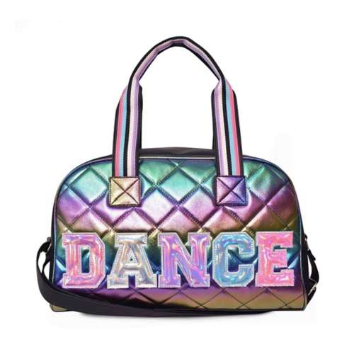 OMG Accessories Dance Quilted Iridescent convertible Bag Duffel