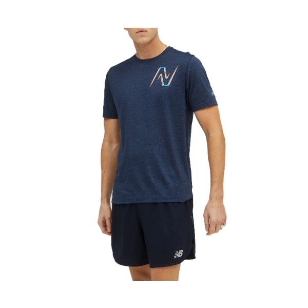 Men's New  Balance Graphic Impact Run Short Sleeve product image
