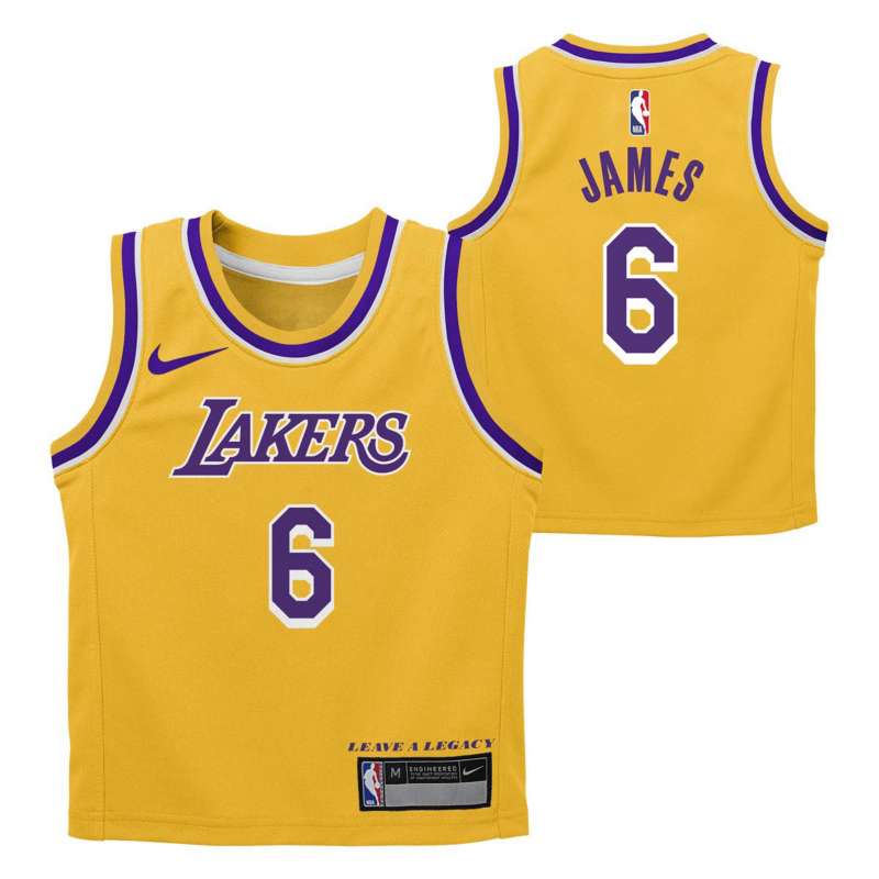 Nike Los Angeles Lakers Lebron James Jersey #6 Youth M Purple Swingman