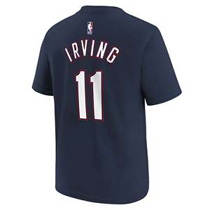 Youth Nike Kyrie Irving Light Blue Brooklyn Nets Hardwood Classics Name &  Number T-Shirt