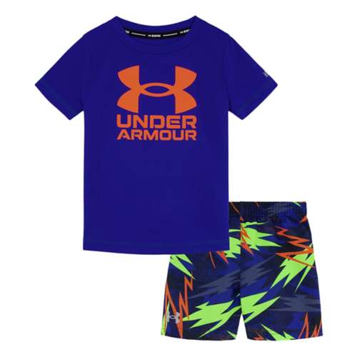 Baby Boys' Under Armour Rowdy Bolts T-Shirt and Shorts Swim Set