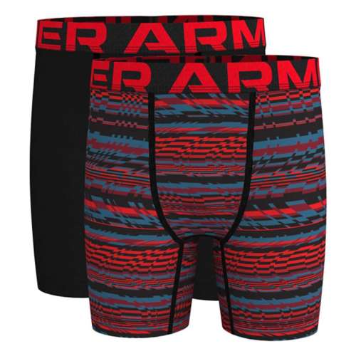 Boys' Under Armour Printed 2 Pack Boxer Briefs