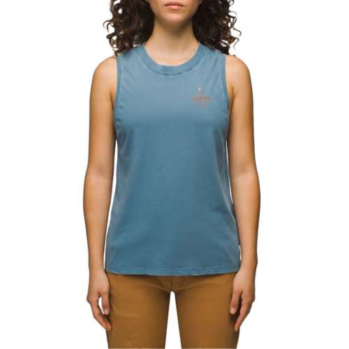 Prana Organic Graphic Sleeveless T-Shirt - Light Cove Cactus - Women's -  Rock+Run