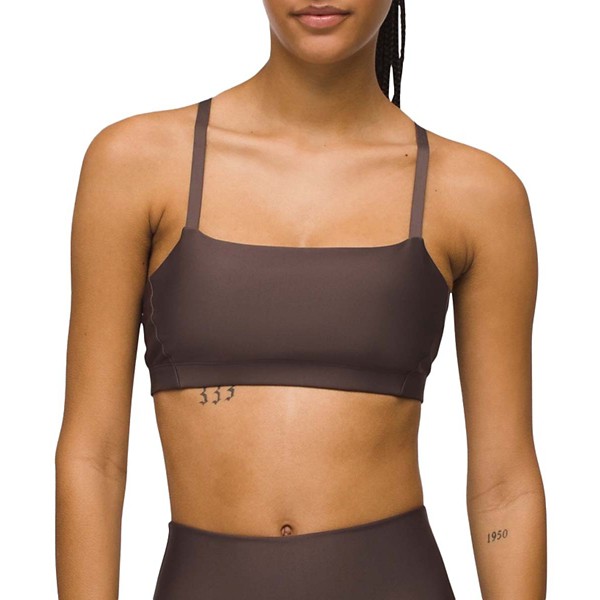 Women's prAna Sculpt Adjustable Sports Bra Medium Light Espresso