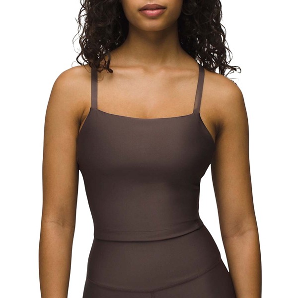 Women's prAna Sculpt Adjustable Cami Sports Bra Medium Light Espresso