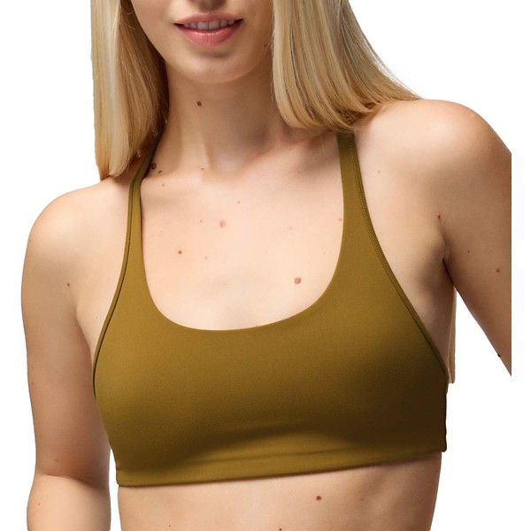 Women's prAna Luxara Racerback Sports Bra XSmall Retro Olive
