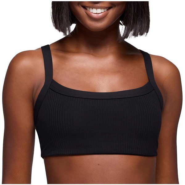 Women's prAna Luxara Rib Sports Bra Large Black