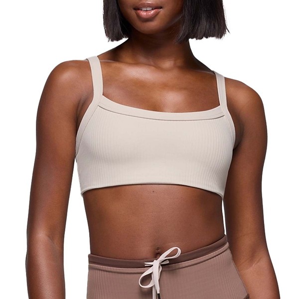 Women's prAna Luxara Rib Sports Bra XLarge Almond