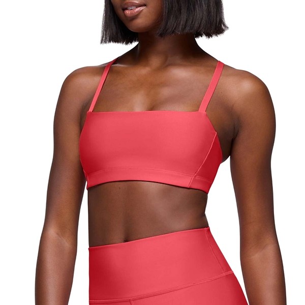 Women's prAna Sculpt Adjustable Sports Bra Medium Rose Fire