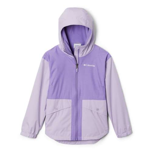 Girls' Columbia Rainy Trails Fleece Lined Rain Jacket