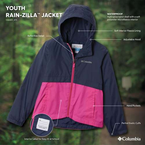 Toddler Girls' Columbia Rain-Zilla Rain Jacket