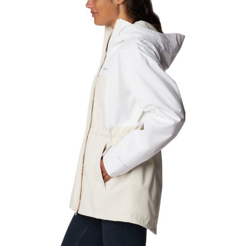 Columbia Women s Hikebound Long Rain Jacket Chalk White