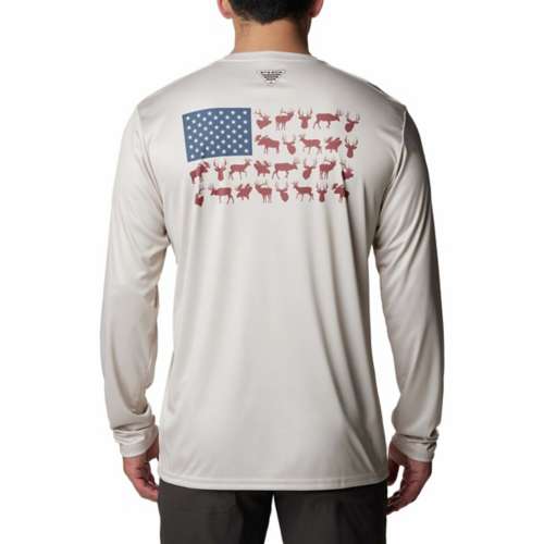 Men's Columbia PHG Terminal Shot Game Flag Long Sleeve T-Shirt