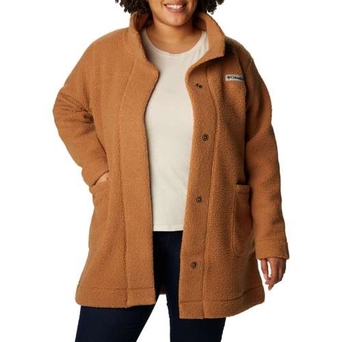 Women's Columbia Plus Size Panorama Long Fleece dusty Jacket