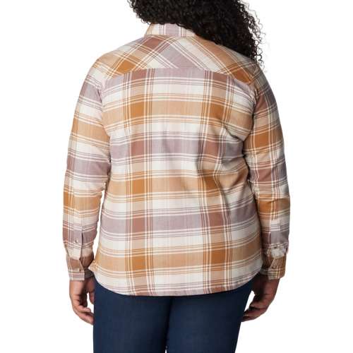 Women's Columbia Plus Size Calico Basin Flannel Long Sleeve Button Up Shirt