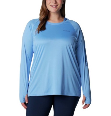 Women's Columbia Plus Size Tidal Tee Long Sleeve Hooded T-Shirt