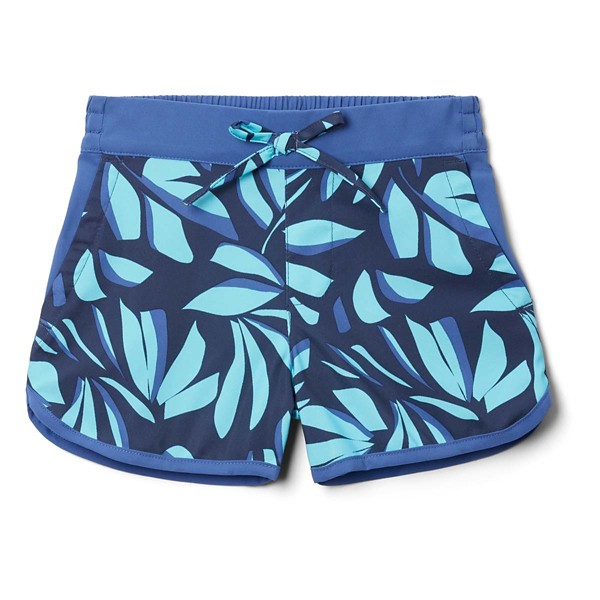 Girls' Columbia Sandy Shores Hybrid Shorts Small Aquamarine Areca/Eve