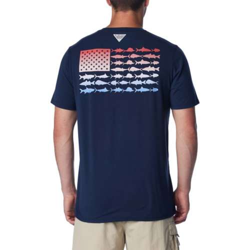 Patriotic Salt Water Fish American Flag USA Saltwater Fishing Outdoors  Men's Short Sleeve T-shirt-Ice Grey-xxxl 