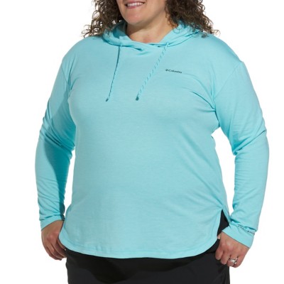 Women's Columbia Plus Size Plus Size Sun Trek Pullover Long Sleeve Hooded T-Shirt