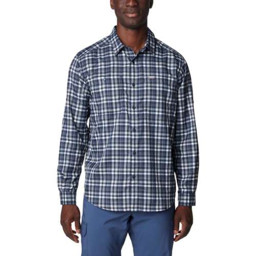 Men's Columbia Silver Ridge Utility Lite Plaid Long Sleeve Button