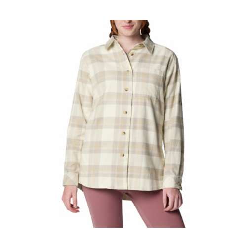 Women's Columbia Holly Hideaway™ Flannel Long Sleeve Button Up Shirt