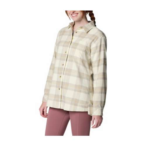 Women's Columbia Holly Hideaway™ Flannel Long Sleeve Button Up Shirt