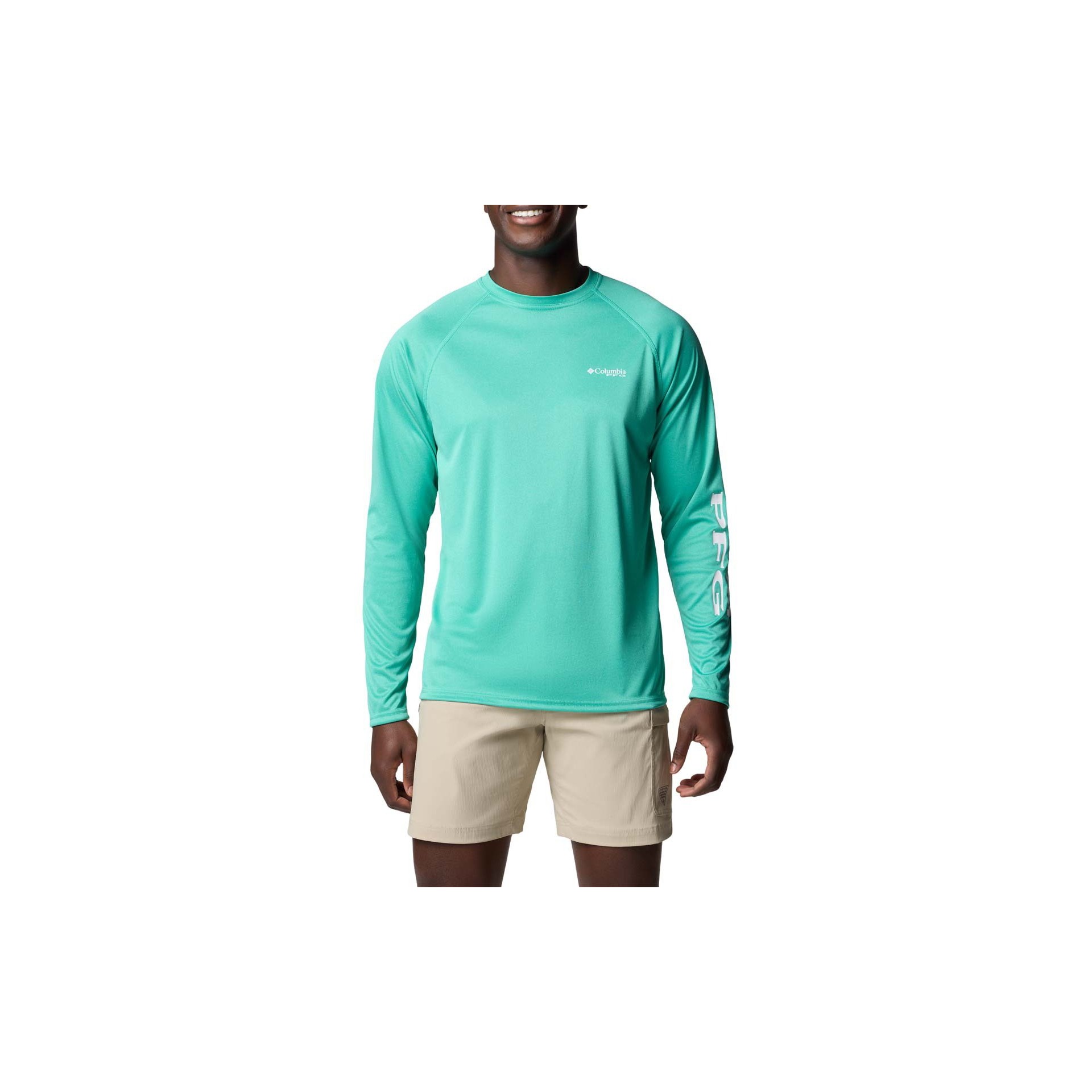 Men's Columbia PFG Terminal Tackle Fish Flag Long Sleeve T-Shirt