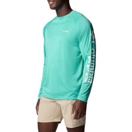 Men's Columbia PFG Terminal Tackle Heather Long Sleeve T-Shirt