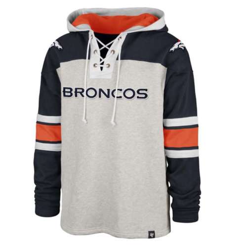 Youth Denver Broncos Heathered Gray On Guard Hoodie T-Shirt