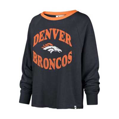 Broncos Sweatshirt Womens M NFL Denver Broncos Gray Pullover Pajama Top  Stretch