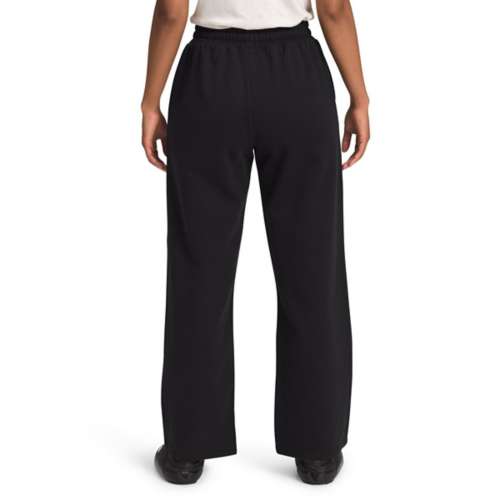 The North Face Felted fleece wide leg pants in black