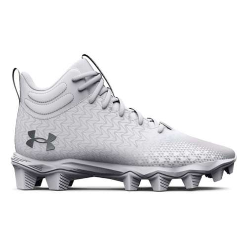 All white high hotsell top under armour cleats