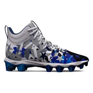 Under Armour Men's Spotlight Clone MC Le Football Cleats - White, Red & Royal - 1 Each