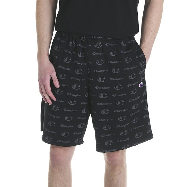 Men's Champion Powerblend All Over Logo Fleece Lounge Shorts product image