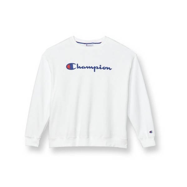Women's Champion Plus Powerblend Classic Script Crewneck Sweatshirt product image