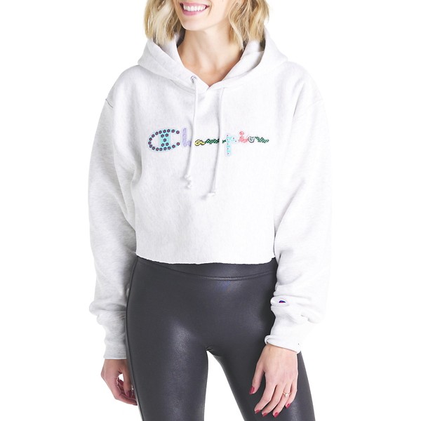 Women's Champion Reverse Weave Applique Cropped Hoodie product image
